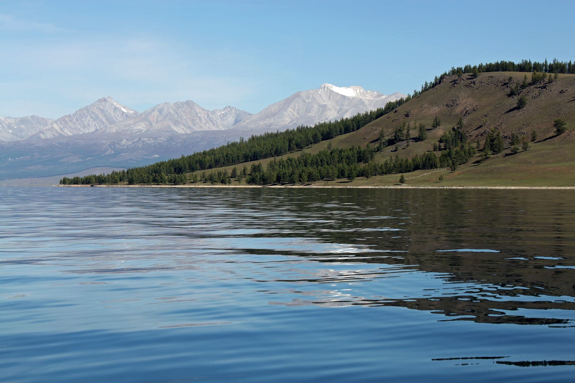 View from Hovsgol Lake to Munku-Sardyk