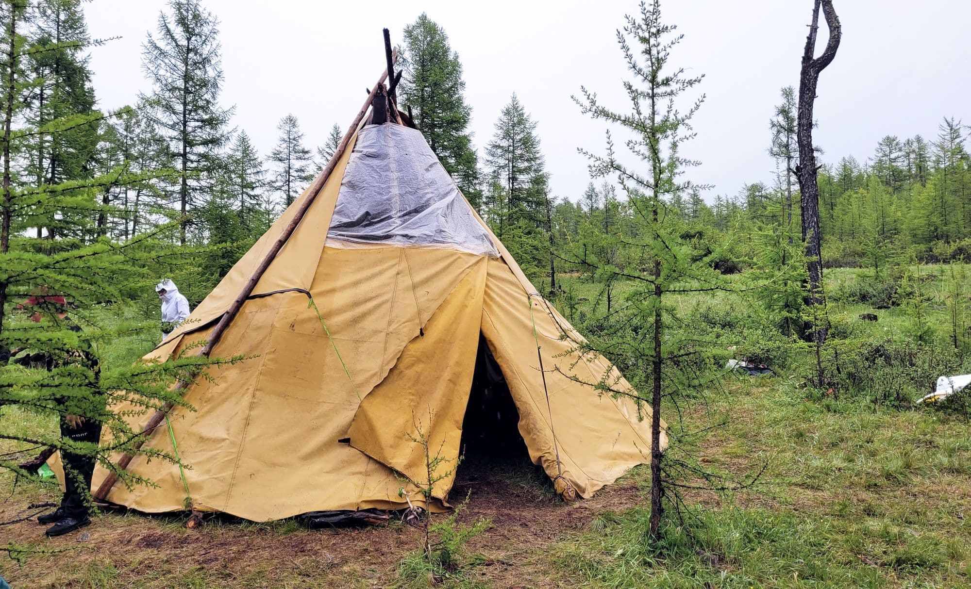 Tsaatan tent near Lake Khövsgöl, Mongolia
