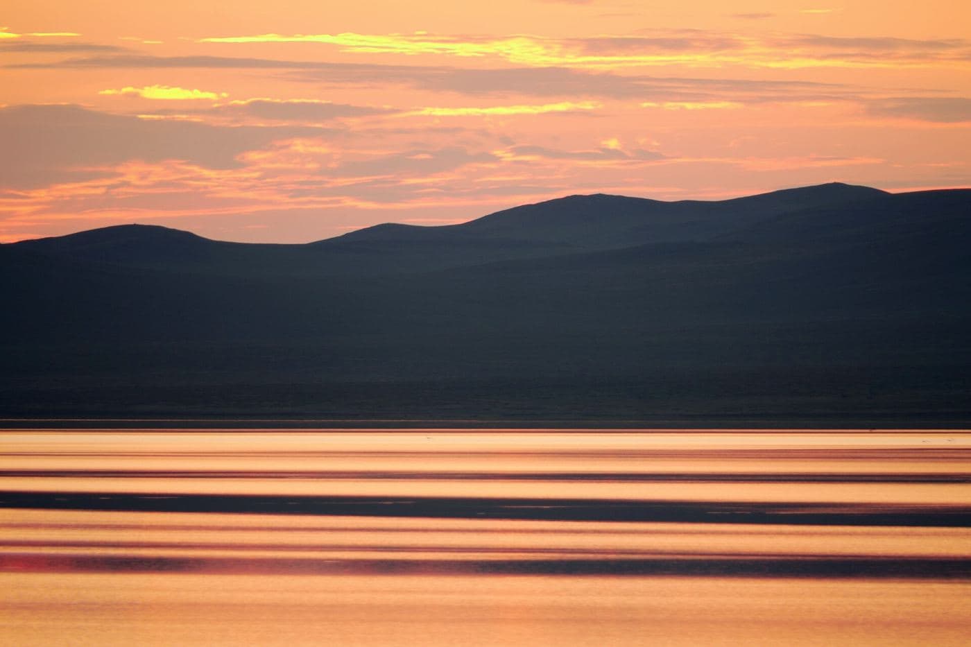 Ogii Lake sunset